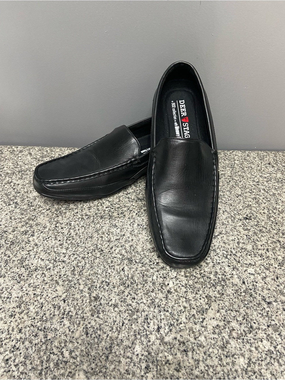 DEER STAGS-DRIVE Mens Black Slip On Loafers Size 13W (Wide) Memory Foam, Comfort